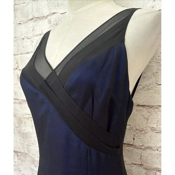 Rimini Womens 4 Sleeveless 100% Silk Cocktail Midi Dress Sheer Layered Tiers - Picture 4 of 11